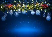 SJOLOON Blue Christmas Backdrops for Photography Christmas Ball Backdrop Xmas Backdrop Holiday Photo Background for Christmas Party Decoration Family Gathering Studio Props 11969 (7x5FT)
