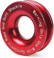 Winch Snatch Recovery Rings 41000 Break Strength Rope Retention Pulley Trailer Towing Wheel for ATV Utv S Truck Off-Road Vehicle Red
