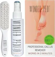 Callus Remover - Three Minutes Quick Fix- Foot File Rasp - Instant Foot Exfoliating Softener Peel Spray, Heels Callus Scrubber File - Home Spa Pedicure Treatment. Wonder Pedi