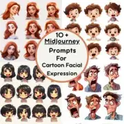 Midjourney Prompts For Inspiring Facial Expression Clipart for Artists