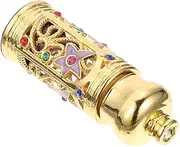WRITWAA Decorative Perfume Bottle Stylish Essential Oil Container Durable Glass Design for Home Decor Gifting for Perfumes Oils More Middle Eastern Aesthetic