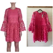 BNWT Thurley Coney Island Mini Designer Dress Pink Size 12 RRP$499