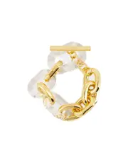 Rabanne Oversized Link Bracelet One size golden