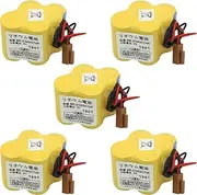 HOUYIBO 5PCS BR-2/3AGCT4A 6V 4400mAh with Brown Plug A98L00310025 Replacement Lithium Battery for FANUC System