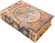 VINTORKY Vintage Book Shaped Storage Box Home Decorative Accessories Pu Material Desktop Fake Book Adornment