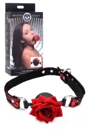 Master Series Silicone Ball Gag With Rose