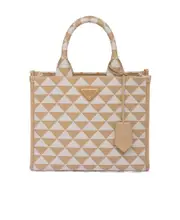 Prada Symbole Small Top Handle Bag One size Beige / chalk white