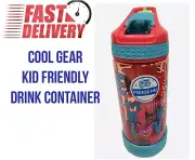COOLGEAR Water Bottle Plastic Cats Kitty Meow Pink BPA Free Girls Cold Pack