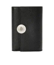 Pebble small vertical wallet in pebble grained calfskin One size Black