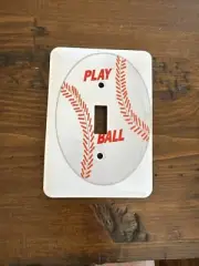 New! Metal Baseball Light Switch Cover Single Toggle