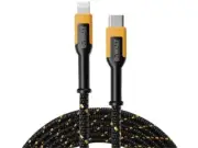 DEWALT USB C to Lightning Reinforced Charging Cable 1.2m 4ft DWT1311357