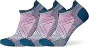 [Smartwool] Run Zero Cushion Low Ankle Socks 3-Pack Medium Gray SM (Women's Shoe 4-6.5)
