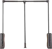 [Dickly] Pull Down Closet Rod Wardrobe Hanger Clothing Rack Balcony for Hanging Clothes Aluminum Alloy Storage Wardrobe Lift Rail, Black