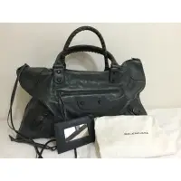 在飛比找蝦皮購物優惠-Balenciaga鐵灰綠work機車包