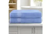 2 Pack Bath Sheets Set Cotton Extra Large Towel Blue