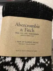 Abercrombie & Fitch NWT Woman's One Size Fair Isle Snowflake Nordic Boot Socks
