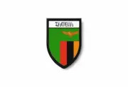 PATCH PATCHES EMBLEM IRON ON GLUE PRINT FLAG world crest zambia