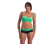 5 x Bonds Womens Match Its Boyleg Black/ Green Underwear Cotton/Elastane