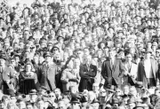 USA President John F Kennedy watches Army Navy game in 1962 Philad- Old Photo