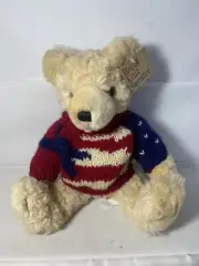 Plush Teddy Bear 10" Stuffed Animal w/ Hand Knit Sweater by Dakin With Tag