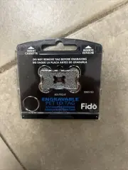 NEW - FIDO ENGRAVABLE PET I.D. TAG - BOUTIQUE DOG BONE