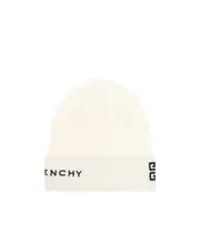 Logo woolen cap One size White