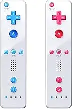 Wii Controller 2 Pack,Wii Remote Controller Compatible with Nintendo Wii,with Wrist Strap and Case