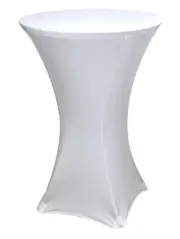 White Spandex 36" Cocktail Table Cover by Chivari