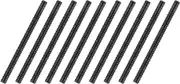 uxcell 10Pcs Fully All Threaded Rod, 5/16" Thread 18 Pitch 4" Length Carbon Steel Long Threaded Screw Threads Black Zinc Fully Studding Rod Bar for Furniture Garden Mounting Assembly