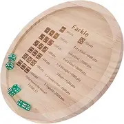 HONMEET 1Set Farkle Dice Tray Wooden Game Night Tray for Family Gatherings Portable Dice Storage with Craftsmanship for Board Games and Outdoor Activities