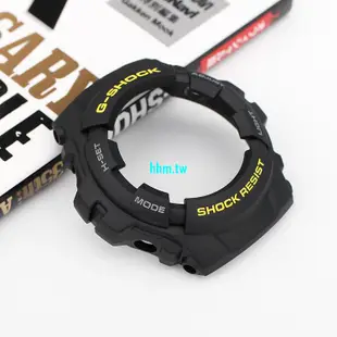 現貨熱賣~G-SHOCK手錶配件G-100-9C啞光黑色樹脂錶殼外框黃字