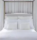 Sferra GIZA 45 Egyptian cotton SATEEN 4-piece QUEEN sheet set in WHITE color