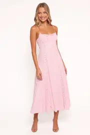 [PUP56] Talyn Midi Dress - Pink 4 Pink