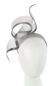 Bespoke design Silver racing fascinator by Fillies Collection Made in Australia