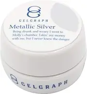 GELGRAPH Metallic Silver Gel Nails, 0.1 oz (3 g)
