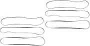 jojofuny 6pcs Rubber Belt Replacement for Phonograph Black Record Player Drive Belt for Vinyl Record Player and VCR Repairs