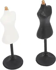 Abaodam 2pcs Mini Doll Model Rack Mini Female Mannequin Torso with Base for Doll Clothes Display Safe Sturdy for Imaginative Play Home Organization