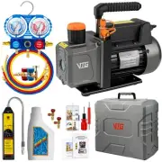 4.5 CFM AC Vacuum Pump and Gauge Set,for Mini Split/HVAC/Auto Systems,Manifol...