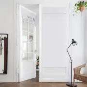 Blackout French Door Shade Privacy Curtains Greyish White 30x68 2 Pack