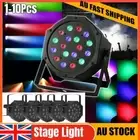1-10x 18X3W RGB PAR64 DMX512 DJ Par LED Light Stage Lighting Party Club Bar AU