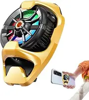 Cell Phone Cooling Fan | Portable Cell Phone Cooler - Rechargeable Semiconductor Cooling Fan for Phone, Silent Cordless Phone Cooler with Flashing Light for Outdoor Vlog