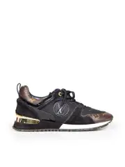 Black Run Away Monogram Trainers