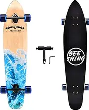 42 Inch Longboard Skateboard Complete Cruiser Pintail,The Original Artisan Maple Skateboard Cruiser Pintail for Cruising, Carving, Free-Style and Downhill