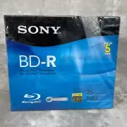 SONY BD-R Blu Ray Disc BLANK RECORDABLE 25GB/GO 1x-6x Speed FULL HD - 5pk