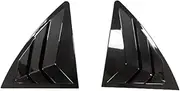 Compatible for Toyota Corolla 2007-2013 Car Rear Window Louver Shutter Cover Exterior Side Vent Trim Sticker Scoop ABS Exterior Accessories(Gloss Black)