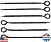 Fercery 16 Inch Rebar Stakes ，Tent Stakes Heavy Duty，Galvanized Ground Stakes