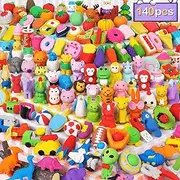 140 Pcs Animal Erasers for Kids, Random Color, as Classroom Prizes Box Rewards, Birthday Party Favor Supplies.A must fun for kids! Buy 3D mini erasers for little sweetie, make them a wonderful day!