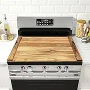 Gashell Noodle Board Stove Cover, Wood Top Cover with Handles, Stovetop Covers for Electric Stove, Gas Top(Acacia) Brown 29.5x22x1.2inch (GSC-2212)