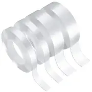 4 Rolls Double Sided Wall Mounting Tape Heavy Duty Clear Removable Adhesive