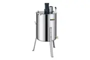 Electric Stainless Steel Honey Extractor Beekeeping Extraction 4-Frame Honeycomb Drum Spinner with 140W Motor and 2 Clear Lids Height Adjustable Stand
